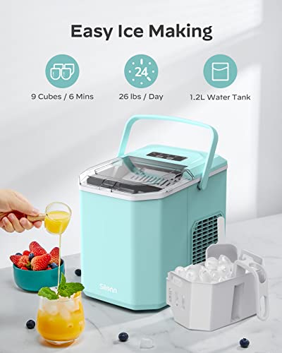 Nugget Ice Maker Countertop, Silonn Chewable Pellet Ice Machine with Self-Cleanin Function, 33lbs/24H Portable Ice Makers for Home Kitchen Officce