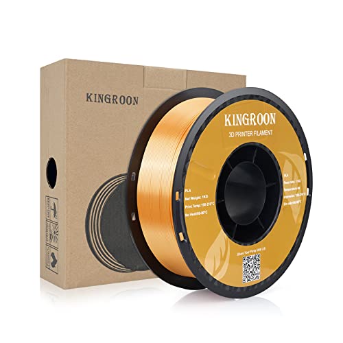 Kingroon Silk PLA Bundle 3D Printer Filament, Dimensional Accuracy +/- 0.03 mm, 10 kg Spool(22lbs)
