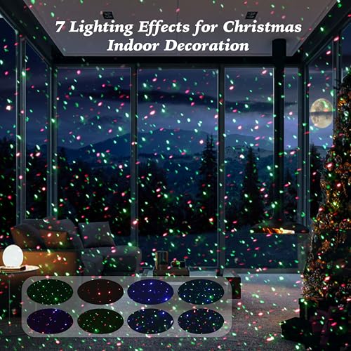 AIRIVO Outdoor Laser Lights Projector, 5 Color Motion Firefly Lights Star Show Projection Light