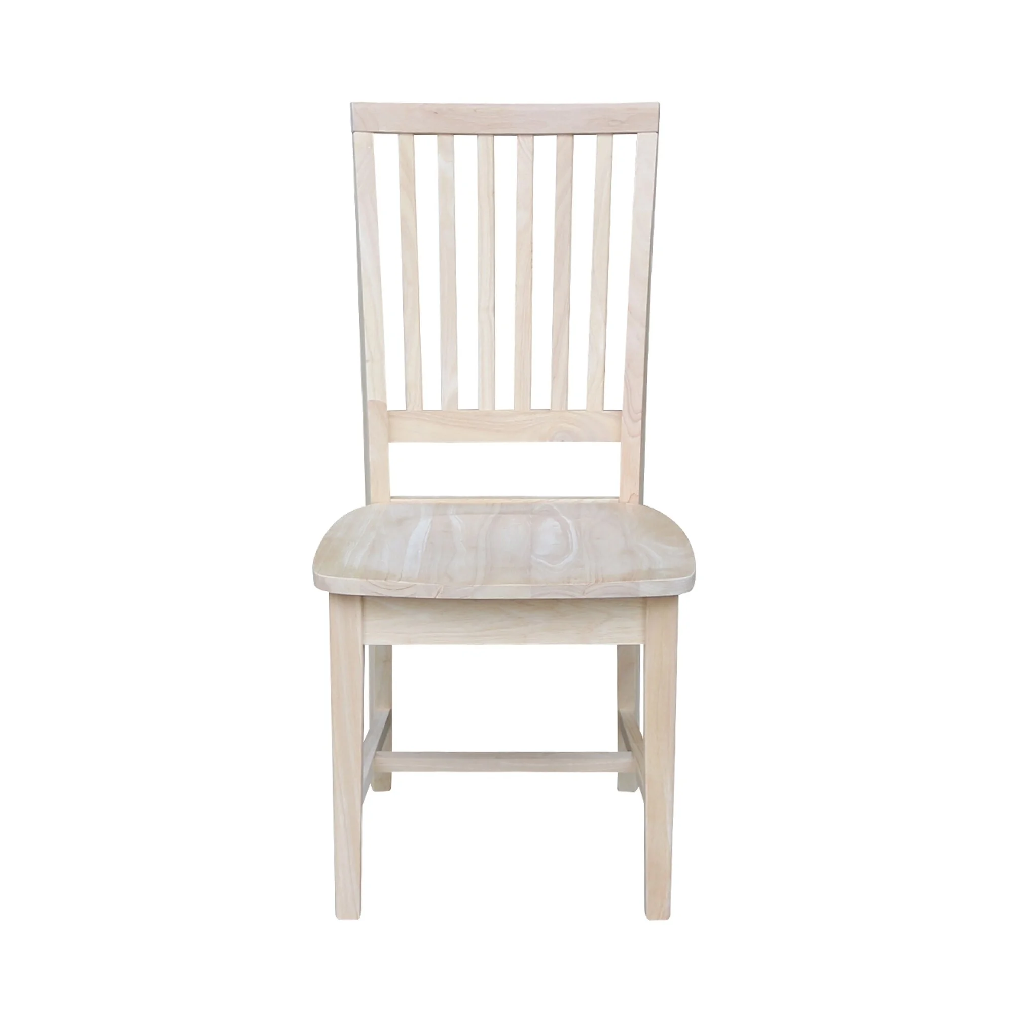 The Gray Barn Solid Wood Mission Side Chairs, Set of 2 Unfinished Wood Finish