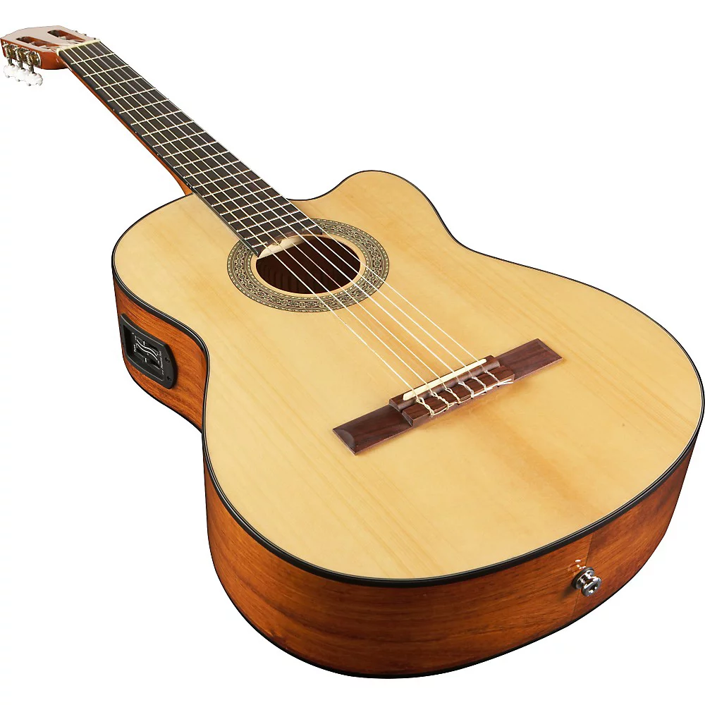 Lucero LC100CE Cutaway Classical Acoustic-Electric Guitar Natural - Radiant Selections