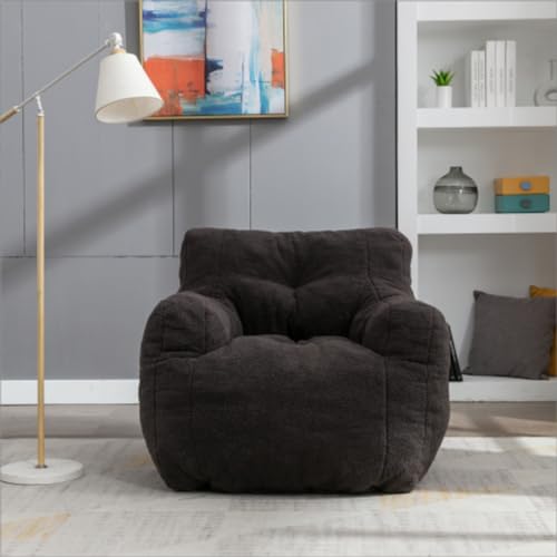 INMOZATA 3FT Bean Bag Chair for Adult Teens Kids(with Filler) Furniture - Soft Teddy Fabric Lazy Sofa Chair
