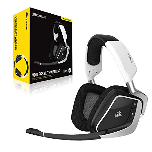 CORSAIR VOID RGB ELITE Wireless Gaming Headset – 7.1 Surround Sound – Omni-Directional Microphone – Microfiber Mesh Earpads – Up to 40ft Range – iCUE