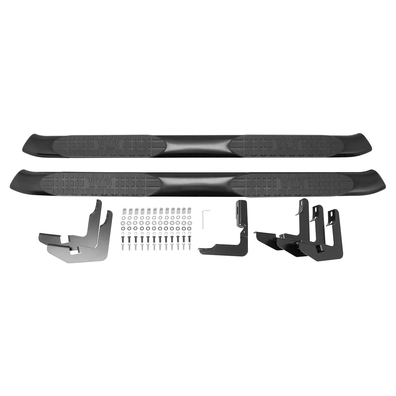 Westin 21-53865 Pro Traxx 5 in. Oval Nerf Step Bars Cab Length
