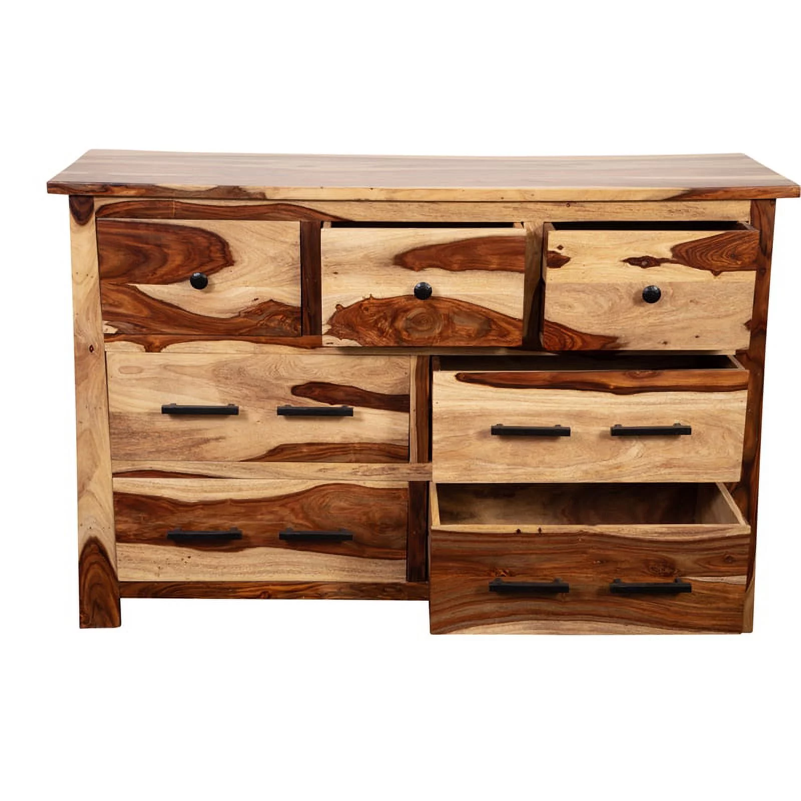 Kalispell Solid Sheesham Wood 7 Drawer Dresser