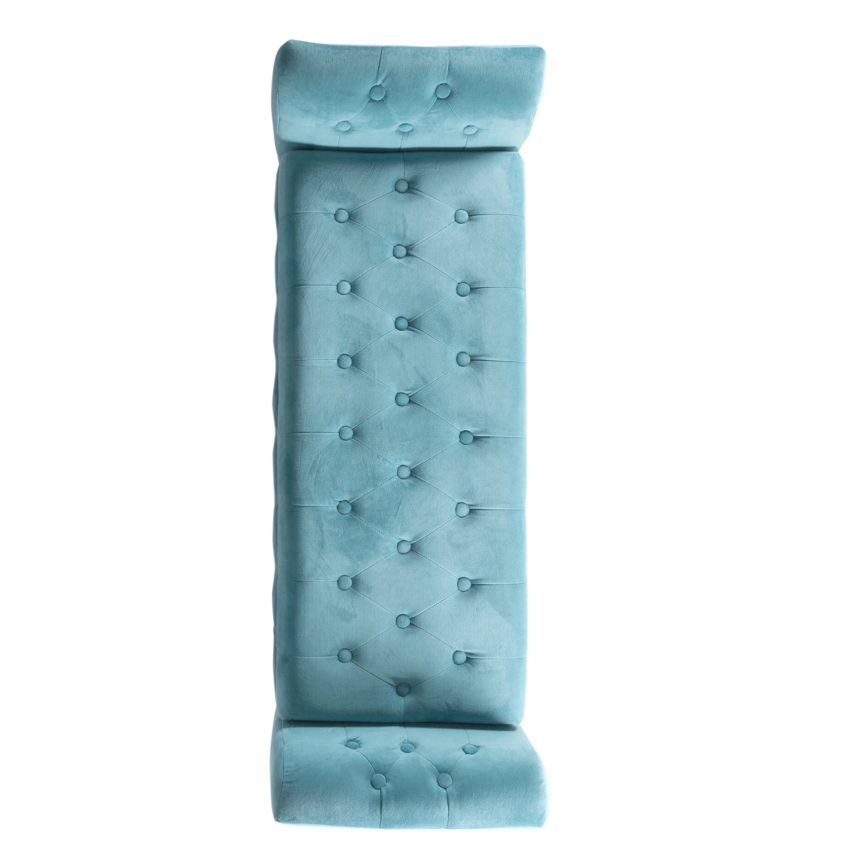 HomePop Velvet Tufted Storage Bench and Settee, 50"W x 18"D x 23"H, Teal