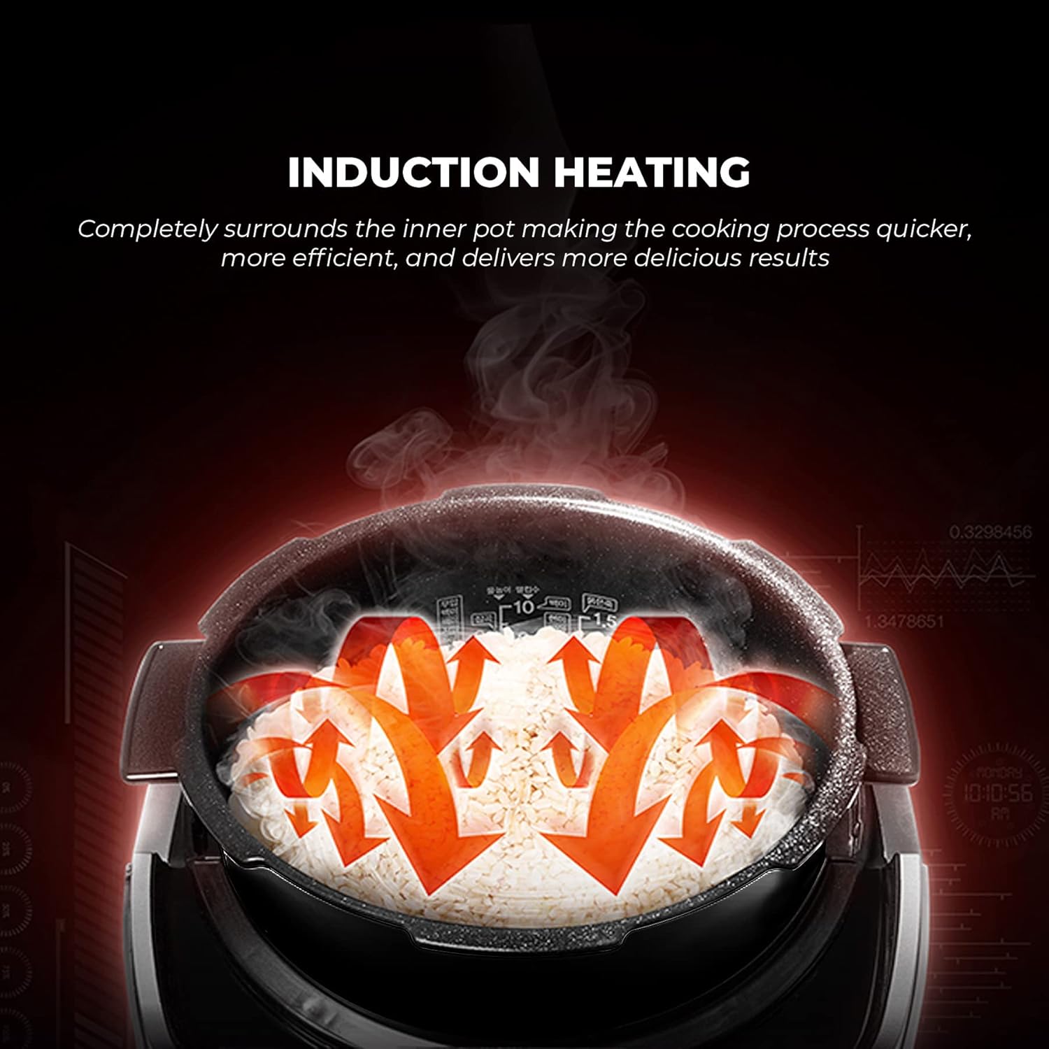 CUCKOO CRP-JHR1009F | 10-Cup (Uncooked) Induction Heating Pressure Rice Cooker | 19 Menu Options, Auto-Clean, Voice Guide