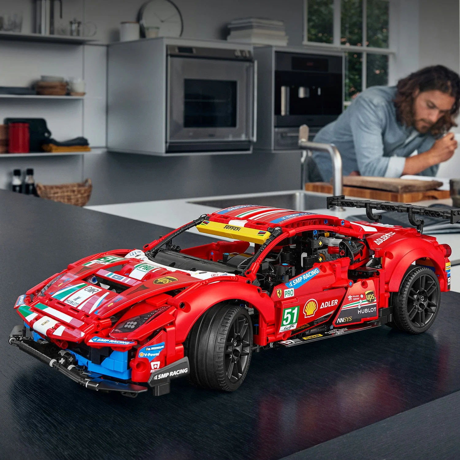 LEGO Technic Ferrari 488 GTE “AF Corse #51” 42125 Super Sports Car Exclusive Collectible Model Kit,  Collectors Set for Adults to Build