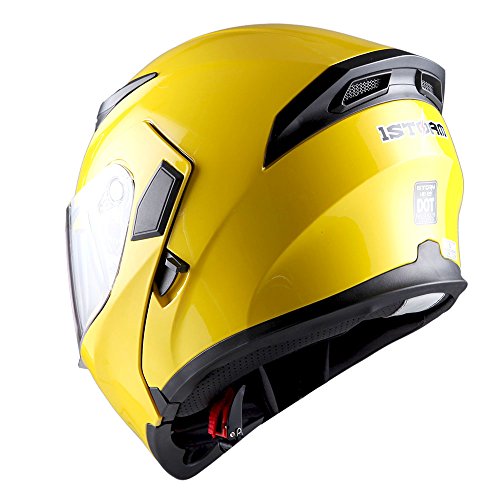 1Storm Motorcycle Modular Full Face Helmet Flip up Dual Visor Sun Shield: HB89