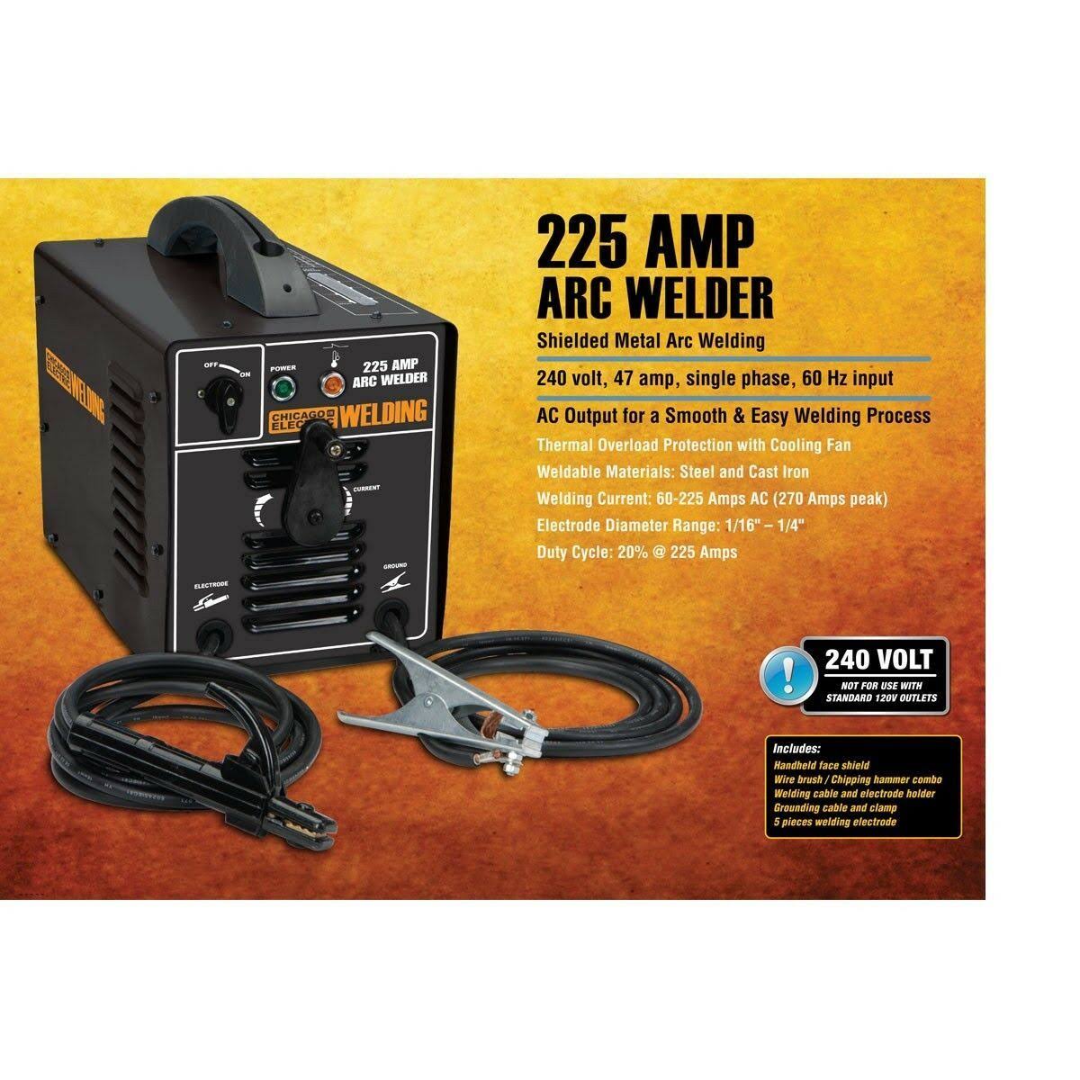 Chicago Electric 225 Amp-AC 240 Volt Stick Welder 69029