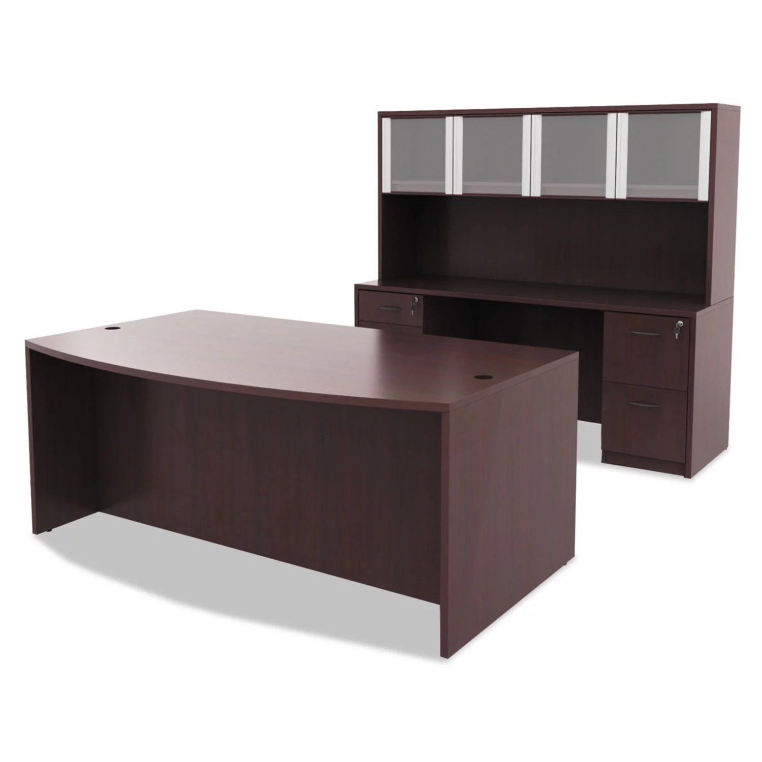 Alera Valencia Series Credenza Shell, 70 7/8w x 23 5/8d x 29 5/8h, Mahogany