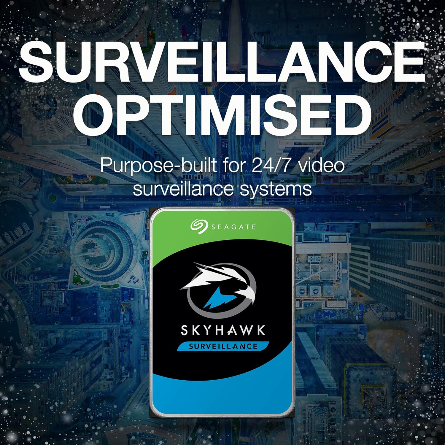 Seagate Skyhawk 8TB Surveillance Hard SATA 6Gb/s 256MB Cache 3.5-Inch Internal Drive-Frustration Free Packaging (ST8000VX0022)