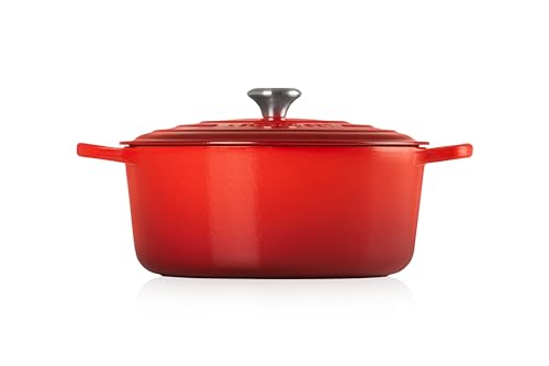 Le Creuset Enameled Cast Iron Signature Round Dutch Oven, 5.5 qt., Cerise