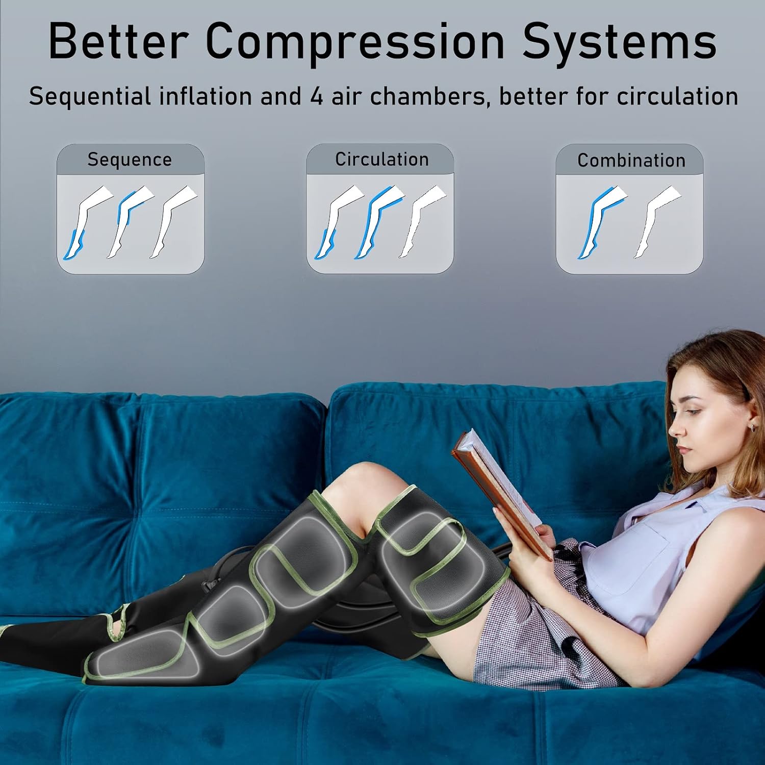 QUINEAR Leg Massager with Heat and Compression