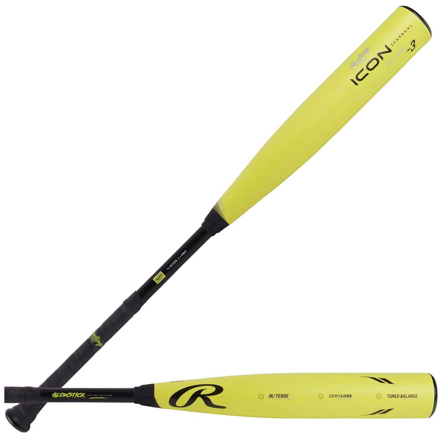2024 Rawlings Icon Limited Edition Glowstick -3 BBCOR Baseball Bat - Sports Supplies Online Store