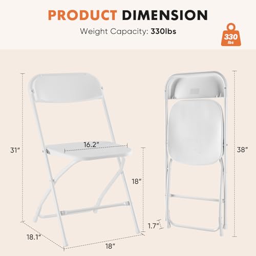Sweetcrispy Folding Chair 12 Pack, Leather Padded Folding Chairs, Sturdy Metal Foldable Chairs, Easy to Use and Store, Outdoor and Indoor, for Home