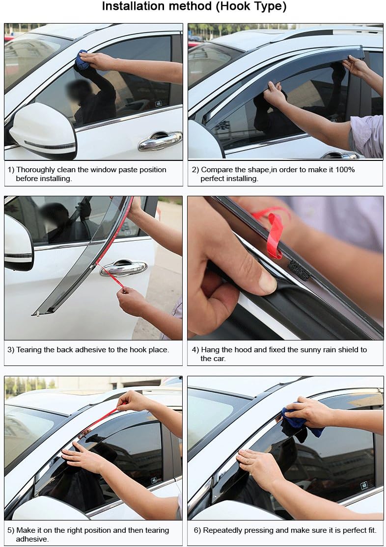 SPEEDLONG Car Window Visor Vent Shade Deflector Sun/Rain Guards Compatible with Buick Lacrosse 2017 2018 2019 2020