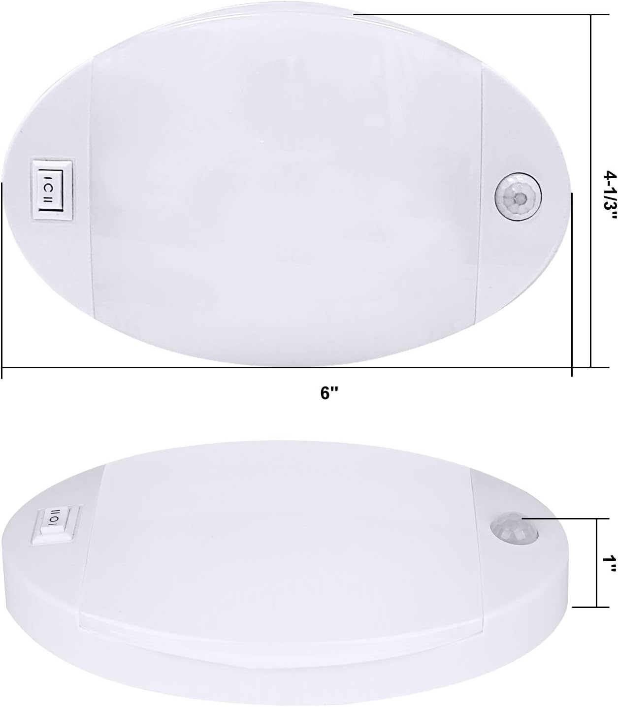 Facon Fashion LED Bright Pancake Light 12 Volt Interior Ceiling Dome Light with On/Off Switch for RV Motorhomes Camper Caravan Trailer Boat (with