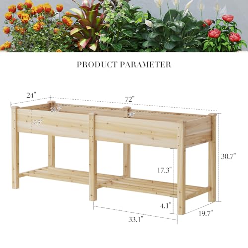 Wooden Raised Garden Bed ，Planter Box with Legs, Wooden Planter -Grow Herbs and Vegetables Outdoors &ndash; Naturally Rot-Resistant