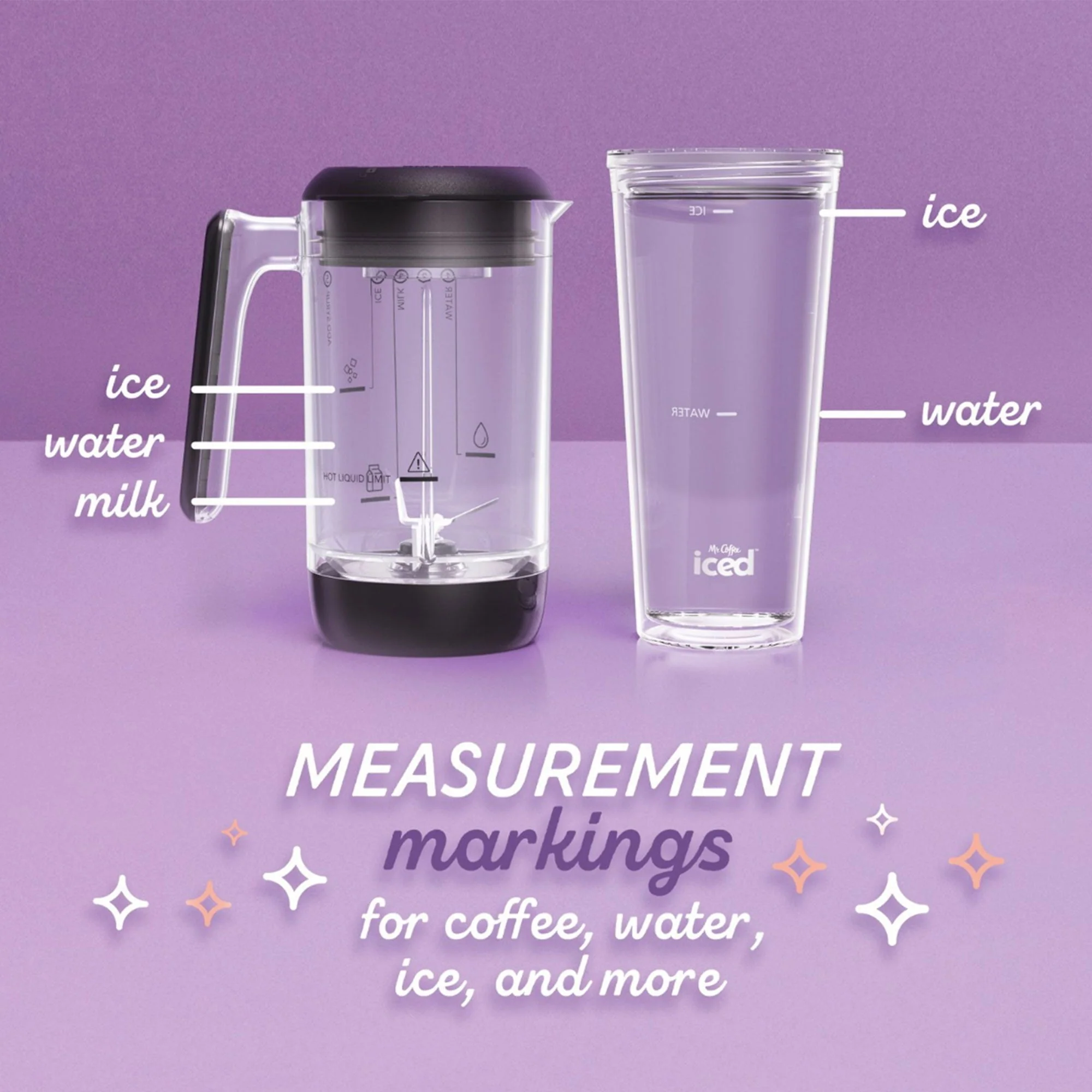 Mr. Coffee Single-Serve Iced and Hot Coffee Maker & Blender with 2 Tumblers