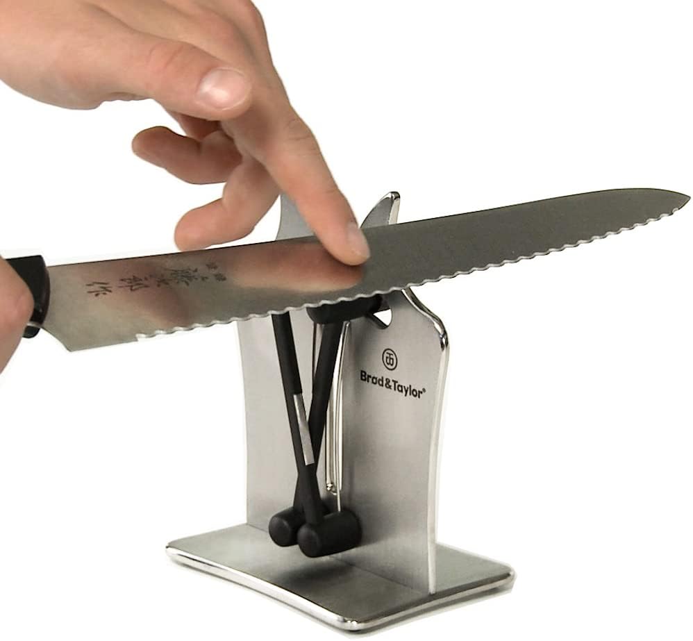 Brod & Taylor Professional Knife Sharpener Solid Stainless Steel and Austrian Tungsten Carbide