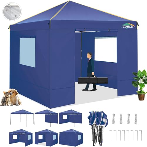 10x10 Pop Up Canopy Tent with 4 Sidewalls and Mesh Windows 2.0