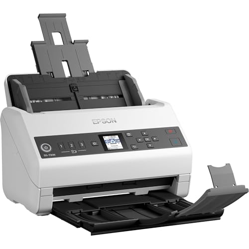 Epson DS-730N Network Color Document Scanner, 100-page Auto Document Feeder (ADF), Duplex Scanning