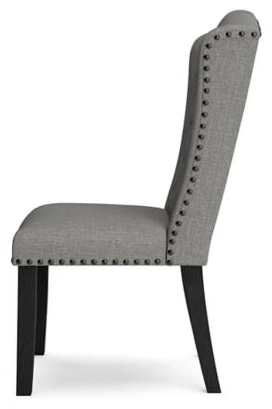 Signature Design by Ashley Jeanette Modern Tufted Dining Upholstered Side Chair, 2 Count, Gray