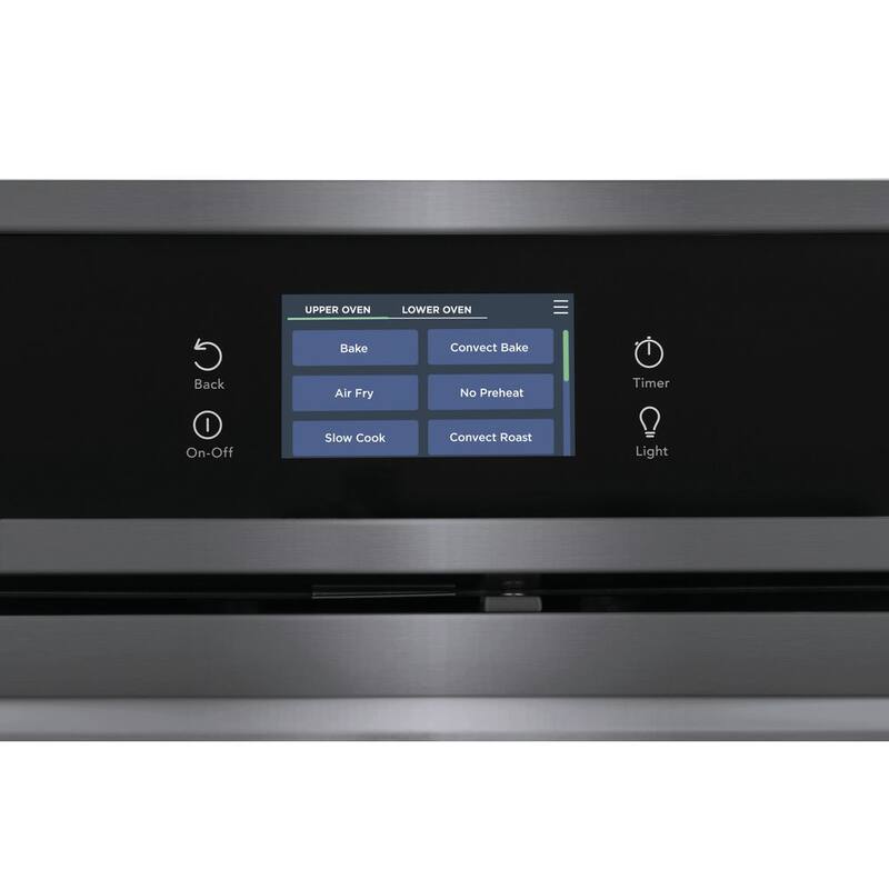 Gallery 27 in. Double Electric Built-In Wall Oven with Total Convection in Smudge-Proof Black Stainless Steel