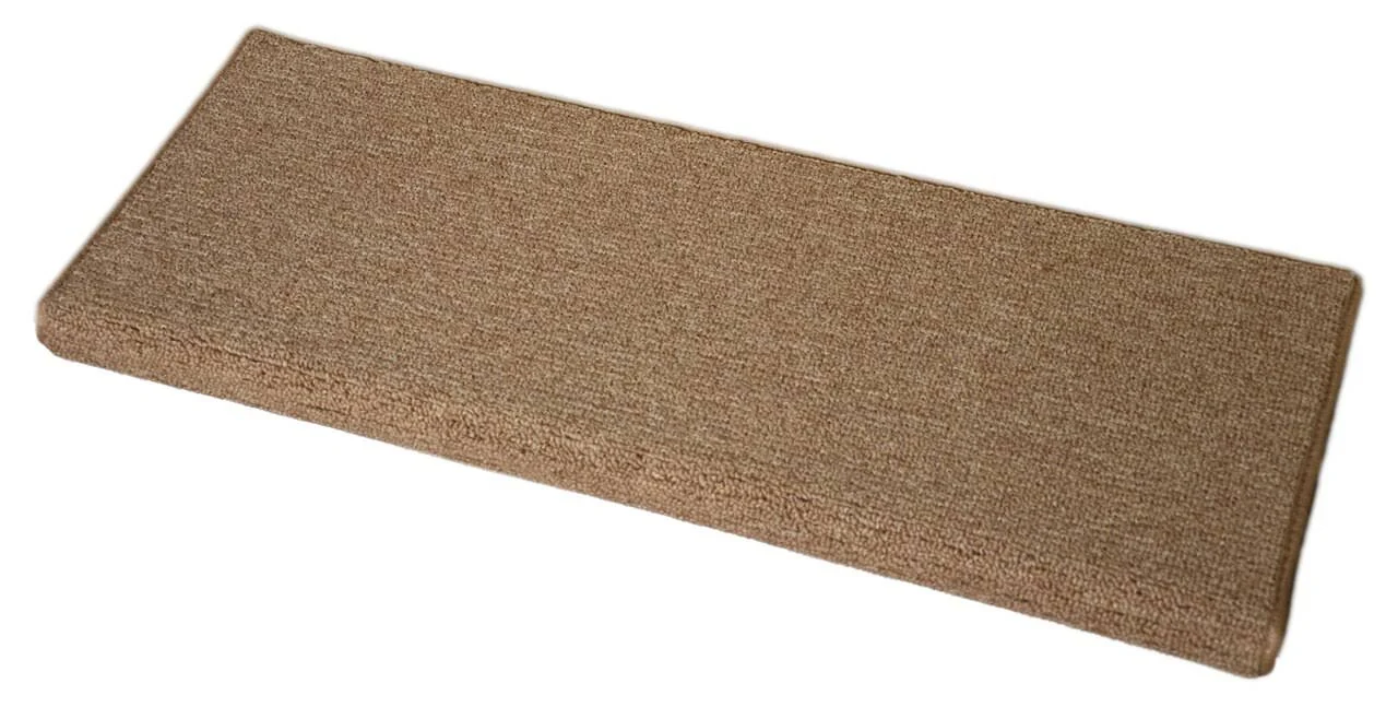Dean Pet Friendly DIY Tape and Adhesive Free Non-Slip Bullnose Carpet Stair Treads - Gold (Set of 3)