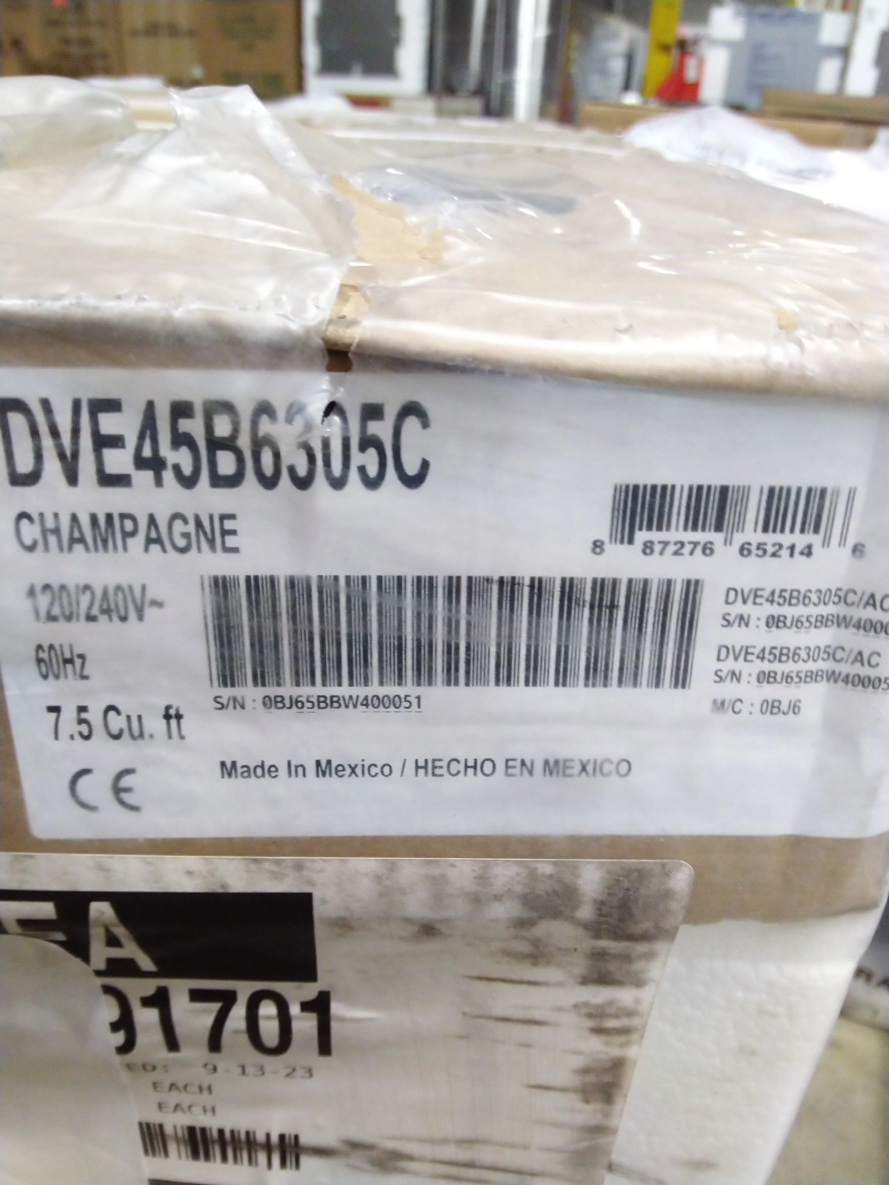 Samsung 7.5 Cu. Ft. Champagne Electric Dryer - DVE45B6305C/AC