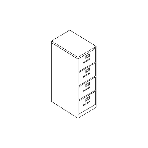 HON 310 series 4-drawer vertical file 18.3" x 26.5" x 52" - 4 x drawer(s) for file - legal - vertical - security lock, rust resistant