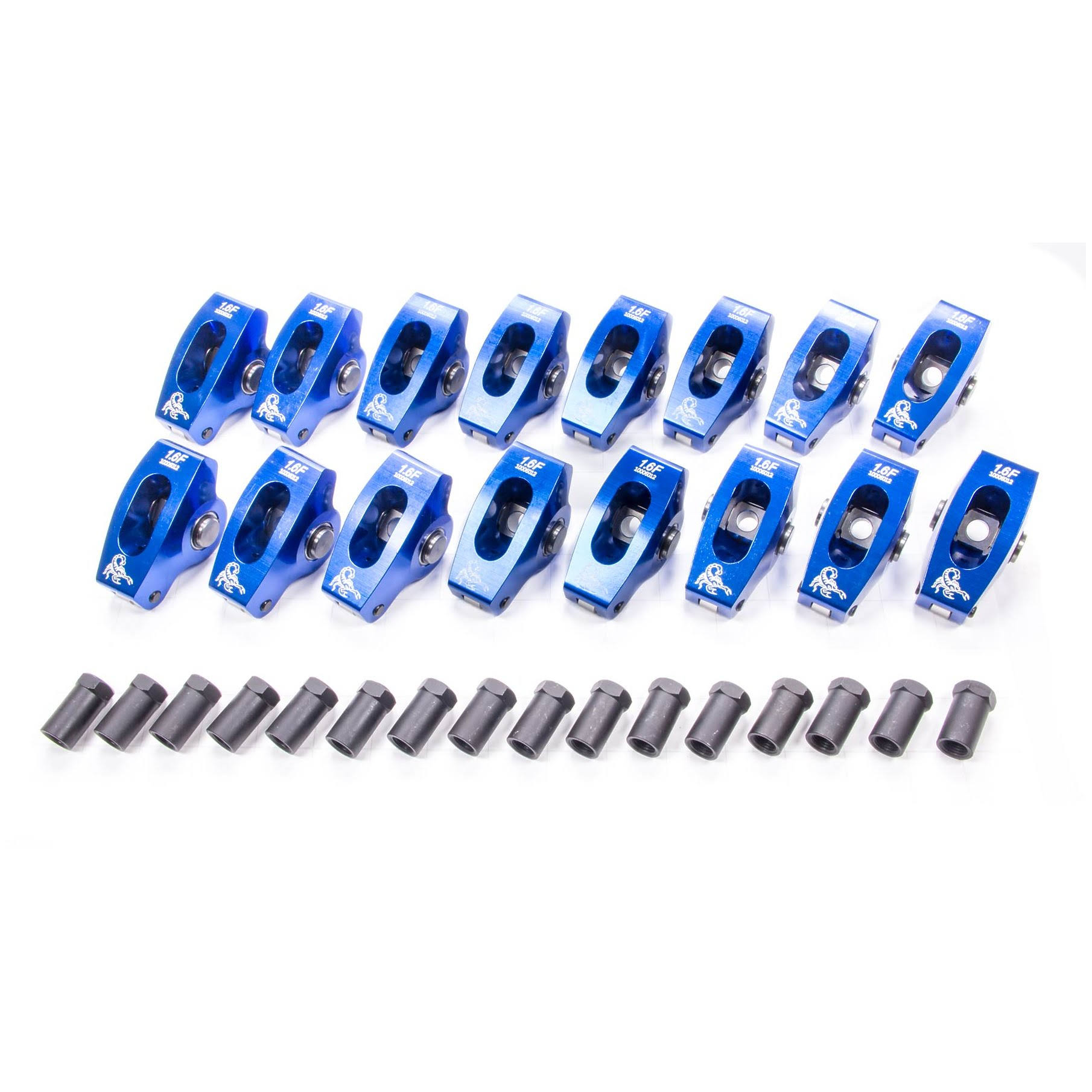Scorpion Performance 1018 SBF Roller Rocker Arms 1.6 Ratio 7/16 Stud