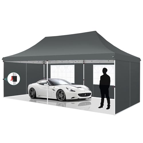 10x10 Pop Up Canopy Tent with 4 Sidewalls and Mesh Windows 2.0