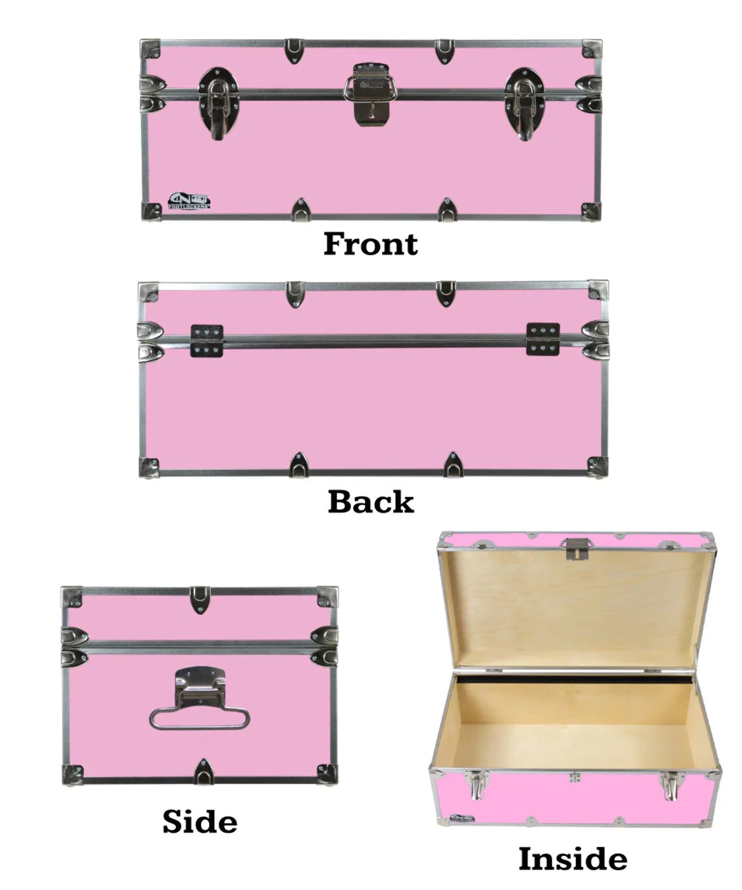 Happy Camper Steel Footlocker Trunk 32x18x13.5"