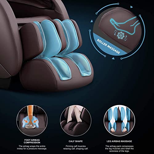iRest 2025 SL Track Massage Chair Recliner, Full Body Massage Chair with Zero Gravity, Bluetooth Speaker, Airbags, Heating, and Foot Massage