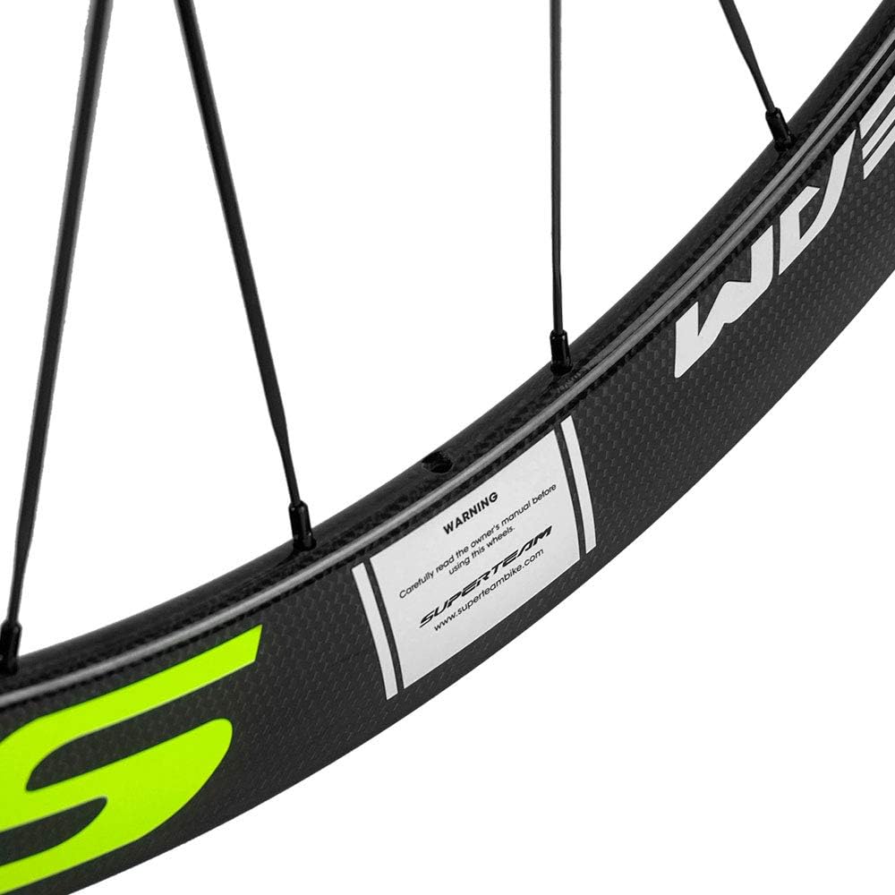 Superteam 50/23mm Carbon Wheelset Fixed Gear Bike Wheel 700c Clincher Single Speed