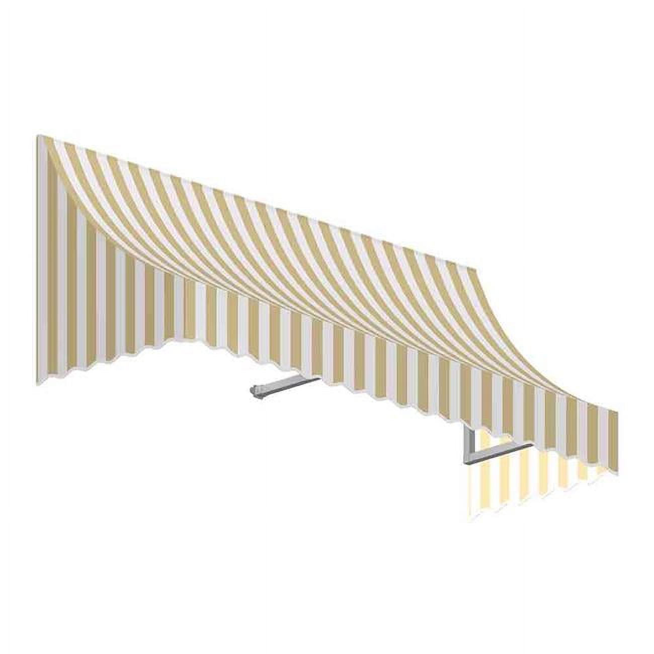 Awntech NT22-US-4LW 4.38 ft. Nantucket Window & Entry Awning, Linen & White - 31 x 24 in.