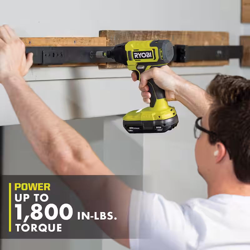 ONE+ 18V Cordless 4-Tool Combo Kit with 1.5 Ah Battery, 4.0 Ah Battery, Charger, and LINK Rolling Tool Box