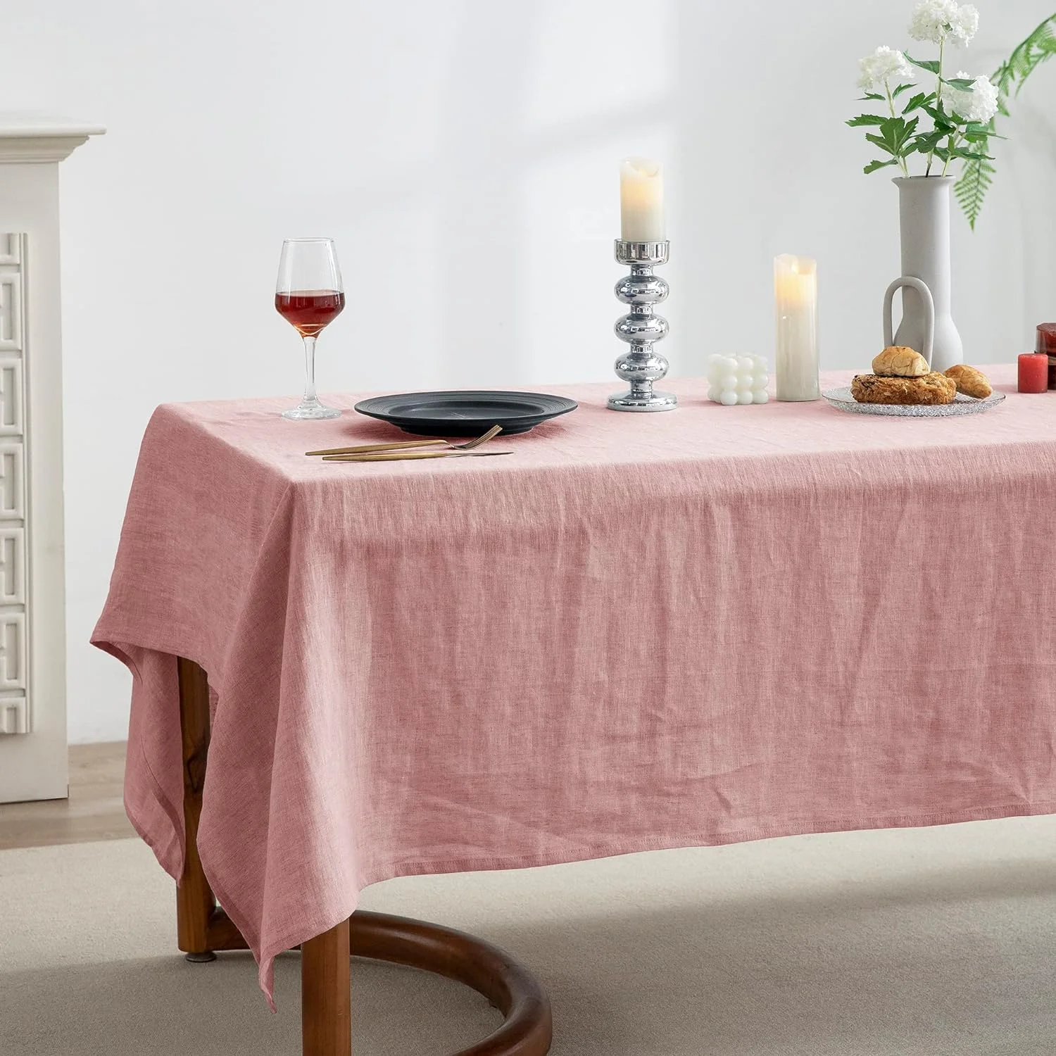 100% Pure Linen Rectangle Tablecloths 60x120Inches for Dining,Buffet Parties,Picnic,Events,Weddings and Restaurants,Decorative Halloween