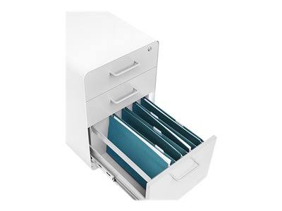 Poppin Stow 3-Drawer Vertical File Cabinet, LOCKING, Letter/Legal, Multicolor, 20x22D (101251)