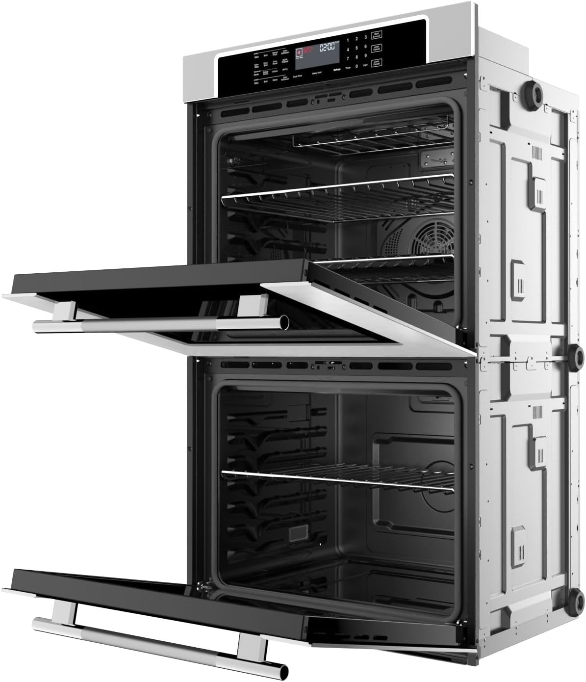 Empava 30" Electric Double Wall Oven Air Fryer Combo Convection Oven Built-in 10 Cooking Functions with LED Digital Display Convection Fan Touch
