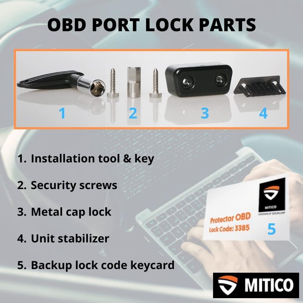 MITI OBD Protector | Metal OBD2 Port Lock Cap | Car Anti-Theft OBD Locking Device | Model R