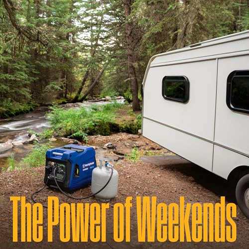 Westinghouse 5000 Peak Watt Super Quiet Dual Fuel Portable Inverter Generator, Wheel & Handle Kit, Gas & Propane Powered, RV Ready, CO Sensor