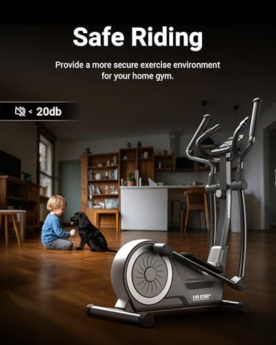 HARISON Elliptical Machine for Home 350 LBS Capacity, Magnetic Elliptical Exercise Machine with 16-Level Resistance Control
