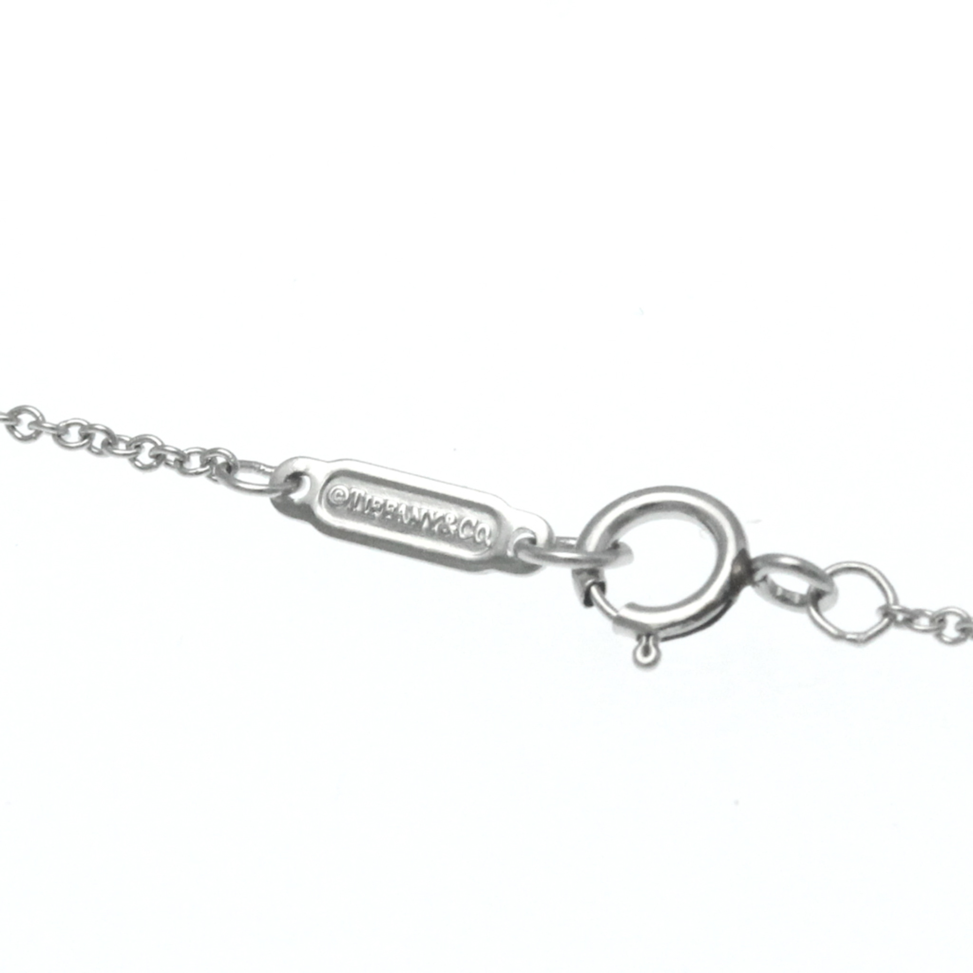 Pre-Owned Tiffany Sentimental Heart Necklace Platinum Diamond Men,Women Fashion Pendant Necklace (Silver) (Good)