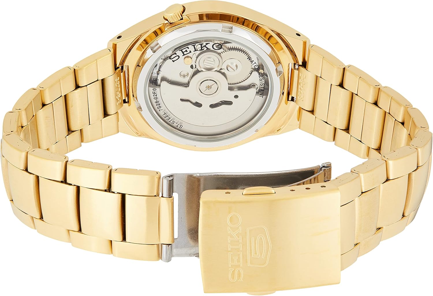 Seiko Men's SNK610 5 Automatic Gold Dial Gold-Tone Stainless Steel Watch