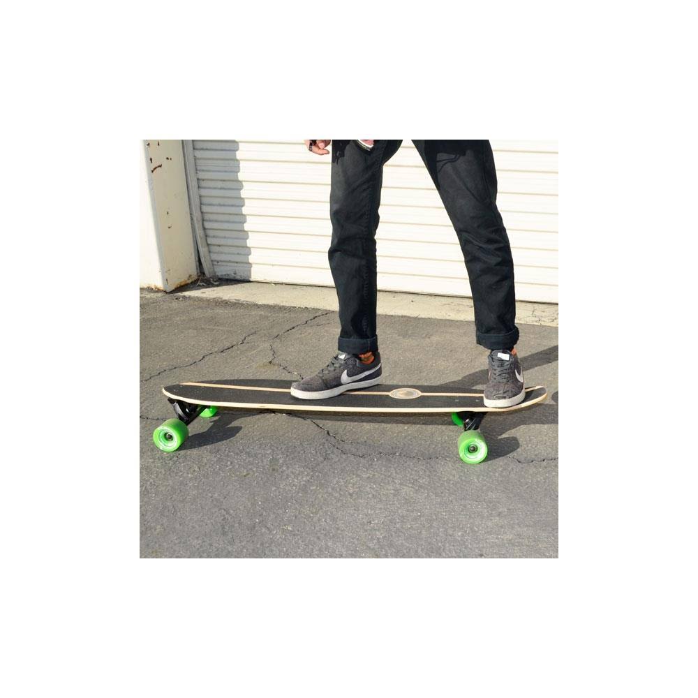 Yocaher Kicktail Black Digital Wave Longboard Complete