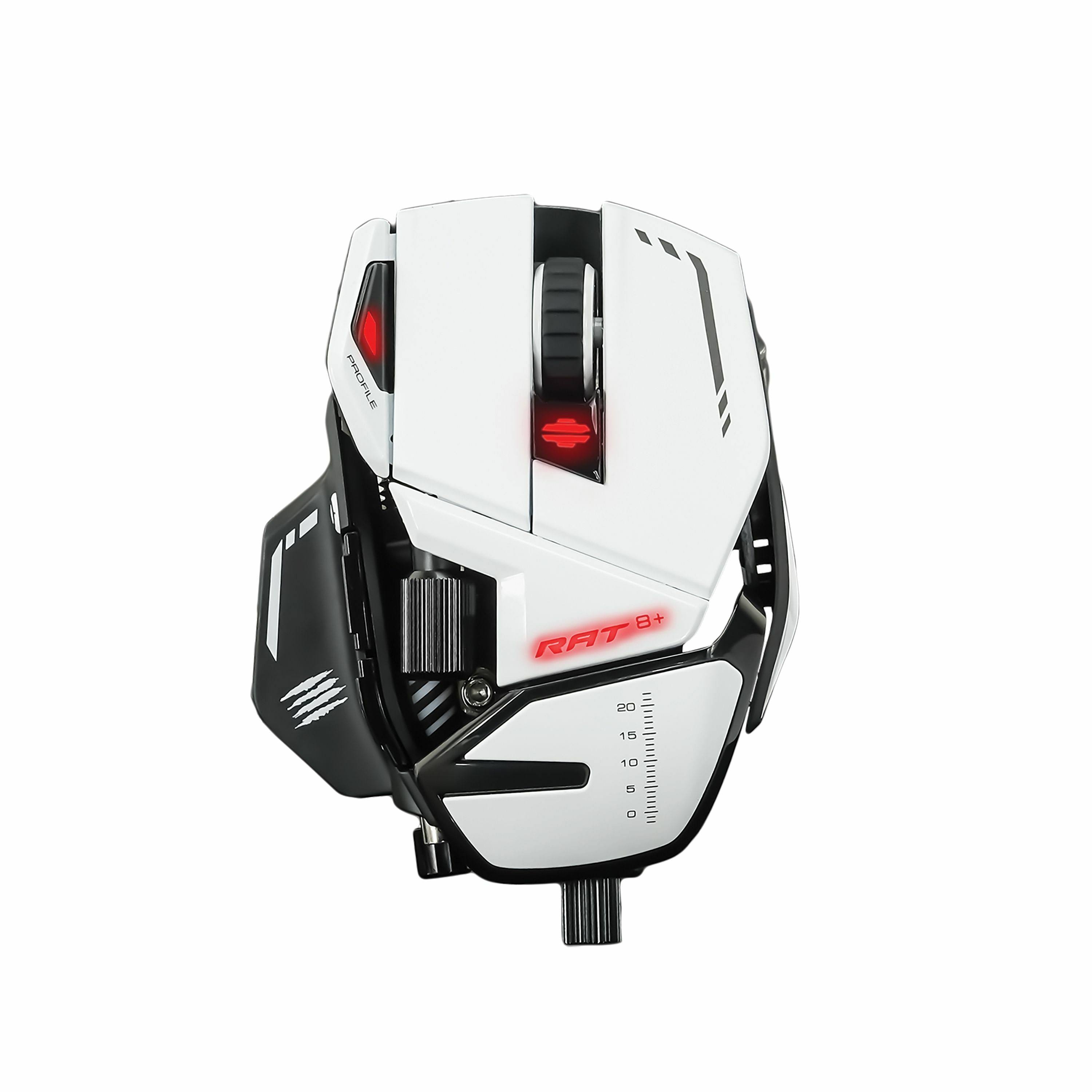 Mad Catz The Authentic R.A.T. 8+ Optical Gaming Mouse - White
