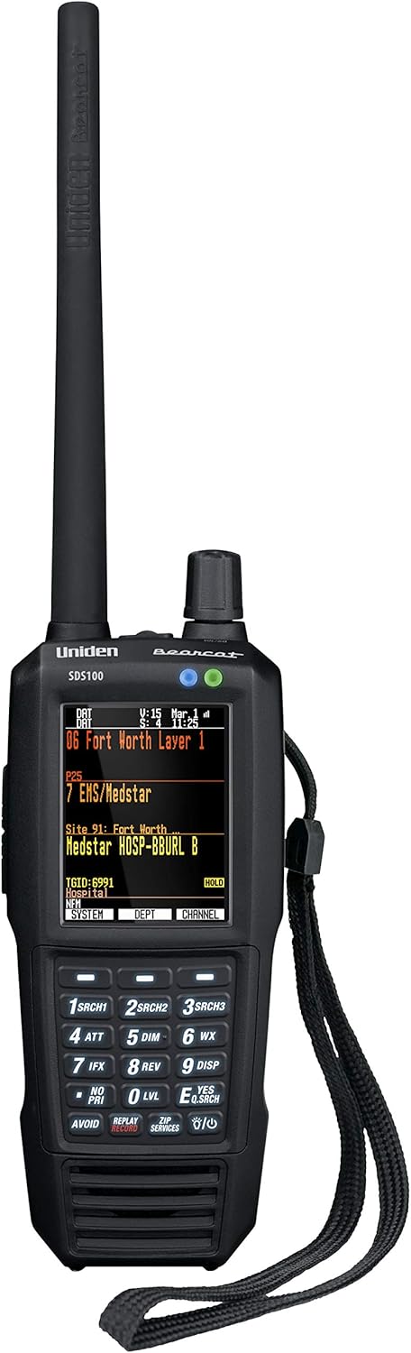 Uniden SDS100 True I/Q Digital Handheld Scanner, Designed for Improved Digital Performance in Weak-Signal and Simulcast Areas